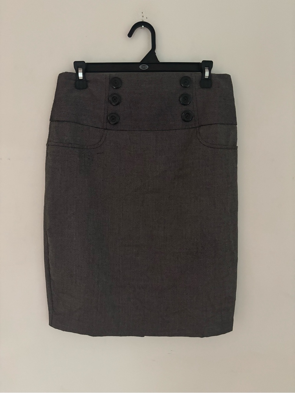 BCX Gray Button Detail Pencil Skirt Size 11